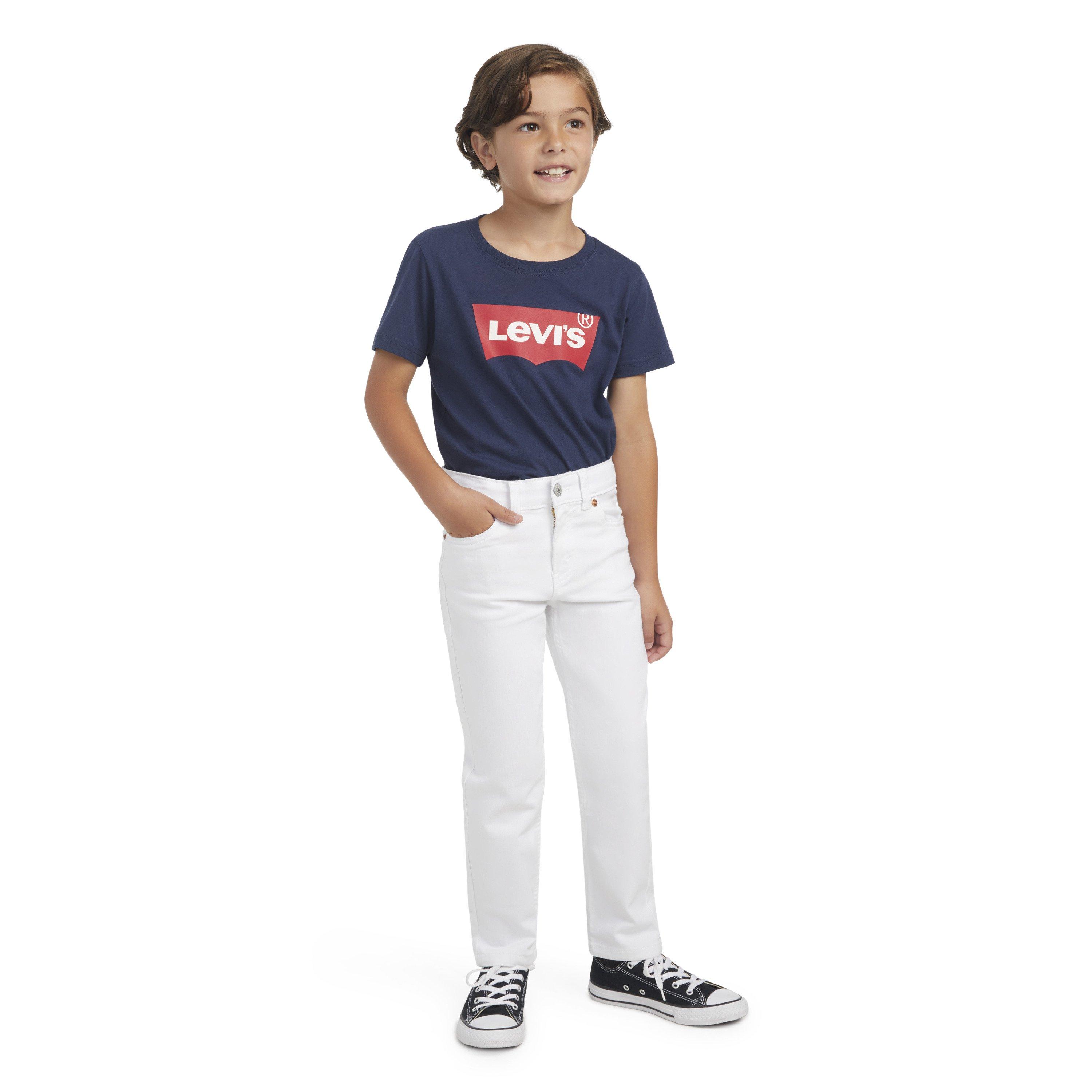 Levi's 502 Strong Performance Tapered Fit Wash Little Boys' White Denim Jeans - White - WHITE